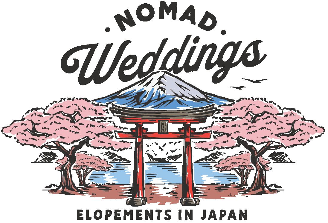 Nomad Weddings Japan logo - Elopement Wedding Packages, Wedding Photography, Pre-Wedding Shoots and Videography