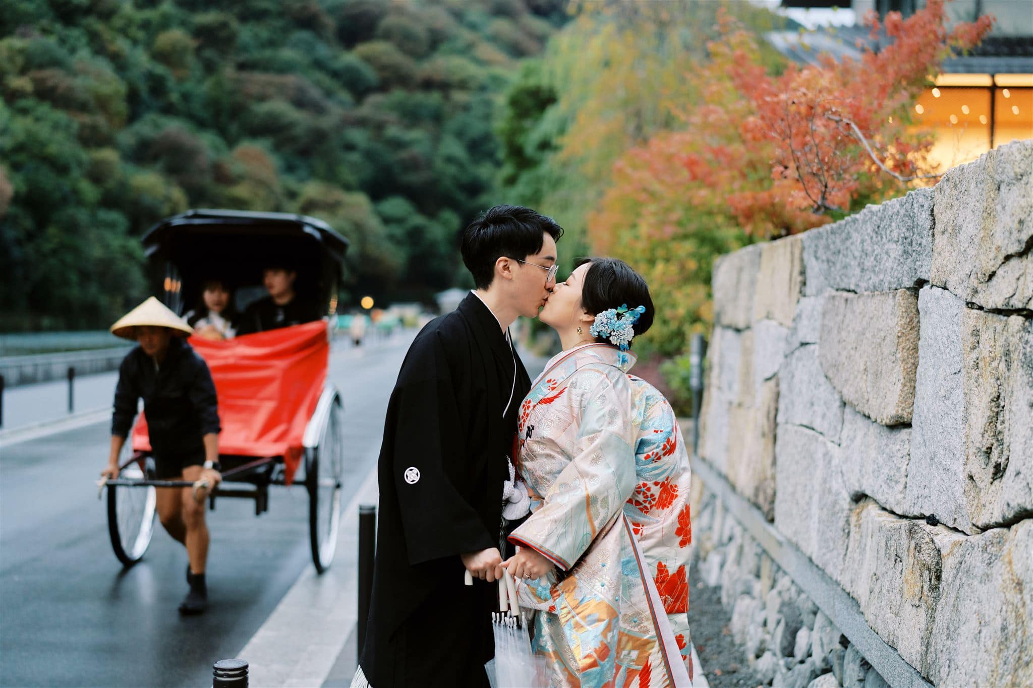 Kyoto Tokyo Japan Elopement Wedding Photographer, Planner & Videographer |         A Japanese couple having an intimate moment, captured during their elopement in Japan.